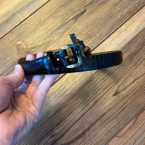 Ralph Lauren thin black alligator belt